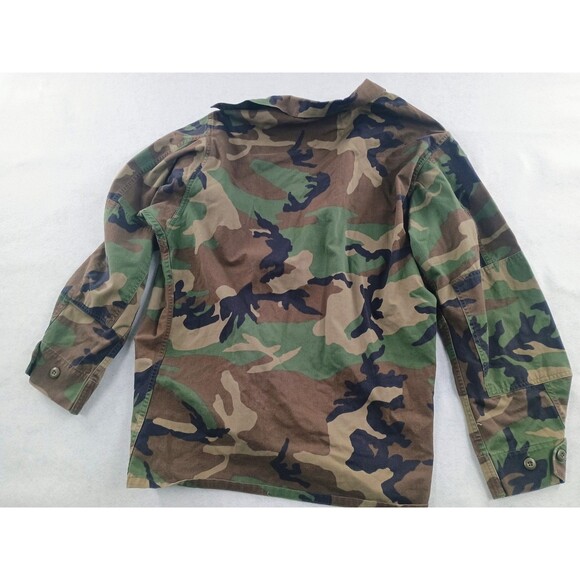 US ARMY Military Woodland Camo Coat BDU Large Long 8415-01-084-1644 patches *** - Picture 2 of 11